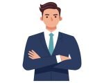 successful-professional-business-man-with-crossed-arms-flat-illustration-on-white-background-free-vector